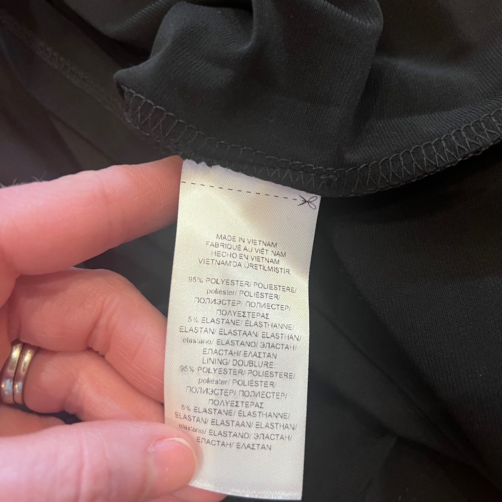 Lauren Ralph Lauren Black Faux Wrap Ruched Sheath Dress 3/4 Sleeve Size 4 NEW - Picture 8 of 9